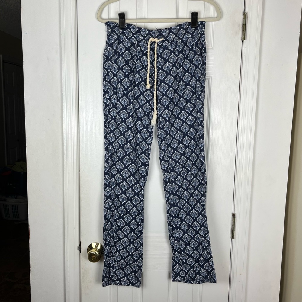 Roxy Flax Linen Blend Oceanside Printed Beach Pant